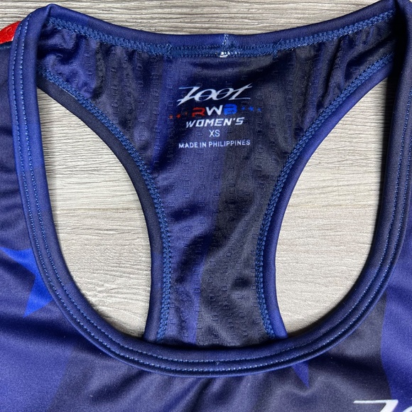 ZOOT Womens Ltd Run Bra RWB USA Red White Blue American Flag Sports Bra Size XS - Picture 4 of 12